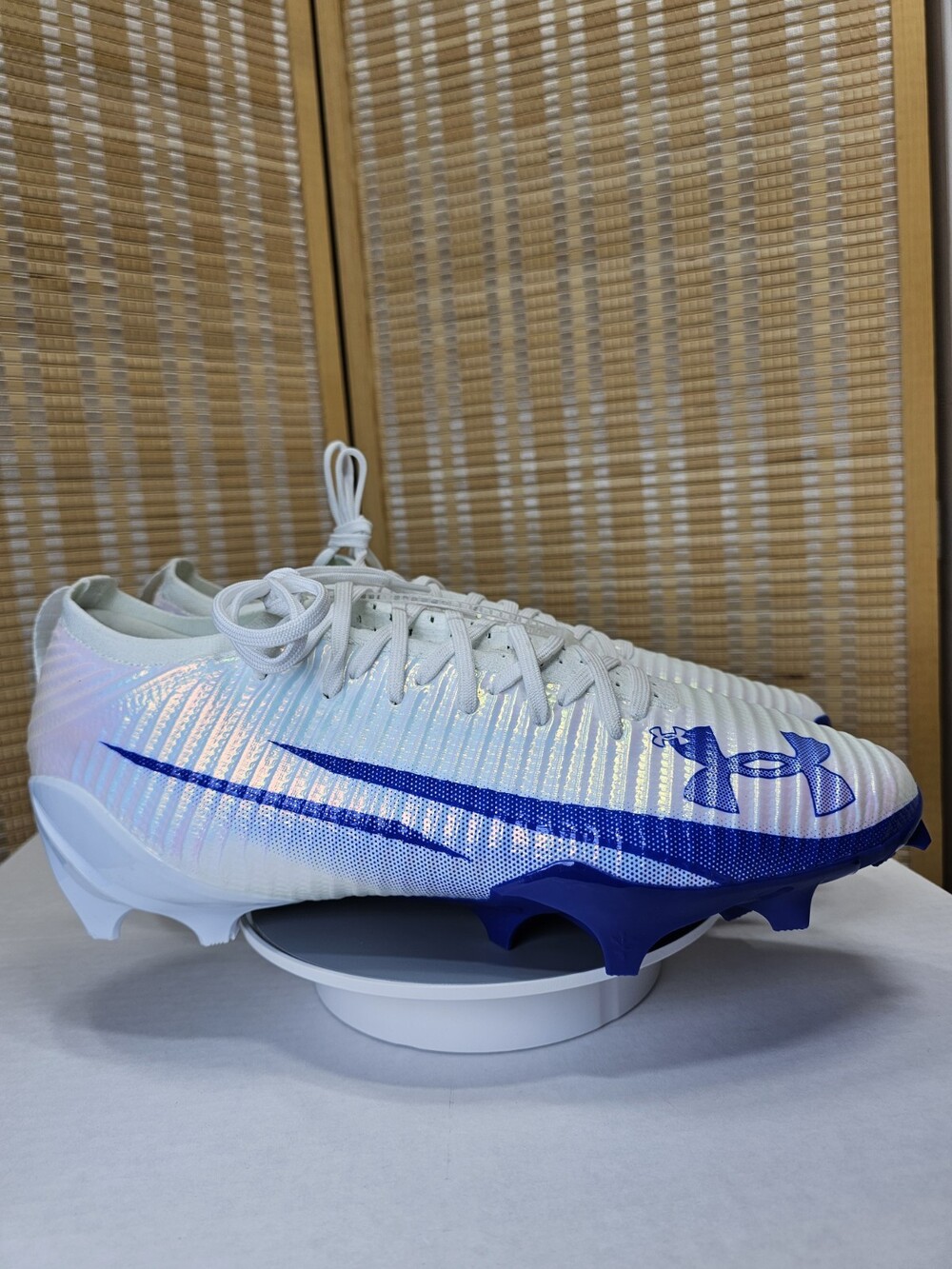 Under Armour Blur Pro Football Cleats Men 13 White Team Royal 3028220-106
